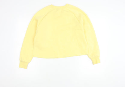 Womens UK Size 2XS Disney Yellow Pullover Sweatshirt