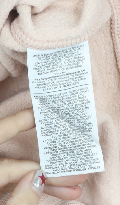 Nike Women’s Pink Pullover Hoodie M Regular Fit Sportswear