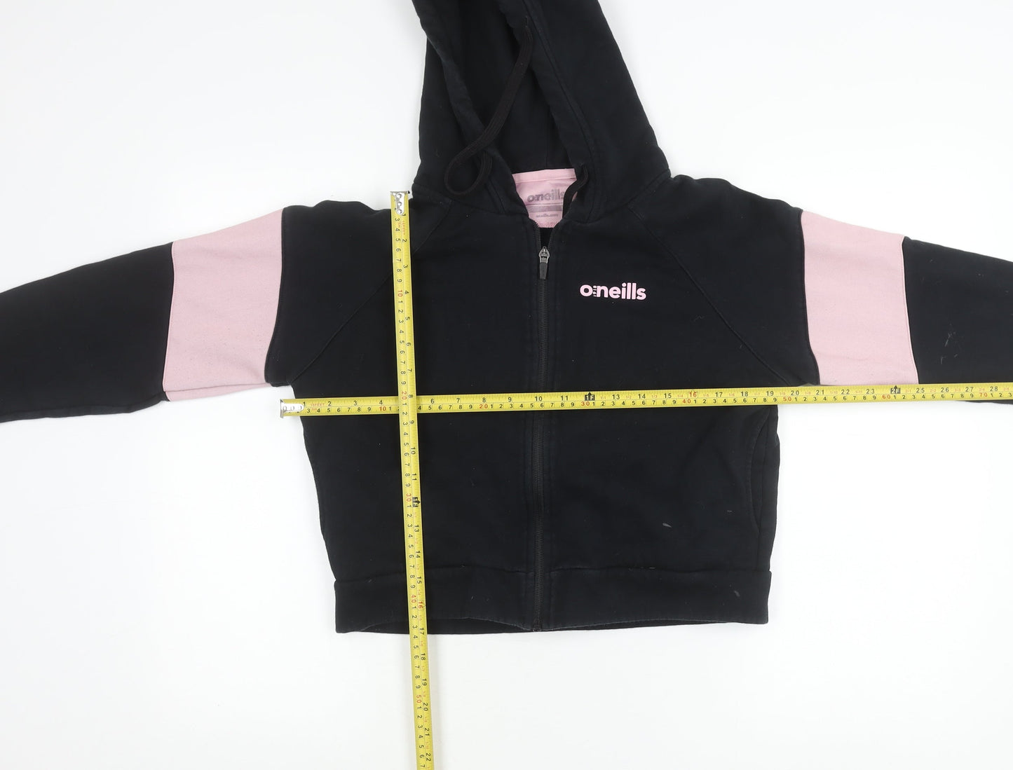 O’Neills Girls Black Hoodie Jacket 12 Years Cotton Blend Zip Up Casual