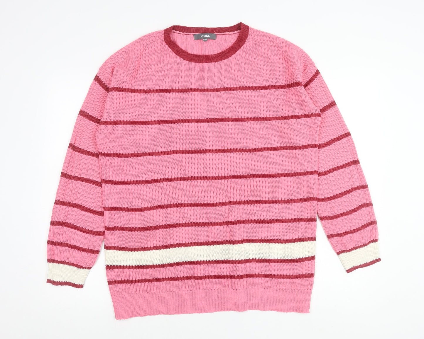 Womens UK Size 1214 Studio Pink Pullover Jumper