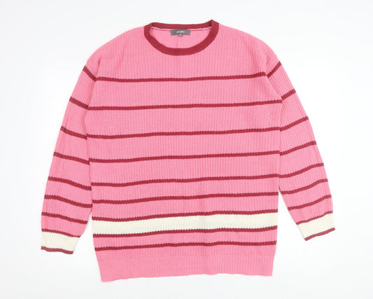 Womens UK Size 1214 Studio Pink Pullover Jumper