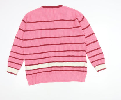 Womens UK Size 1214 Studio Pink Pullover Jumper