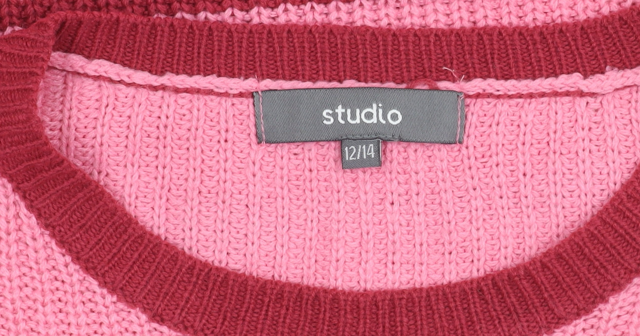 Womens UK Size 1214 Studio Pink Pullover Jumper