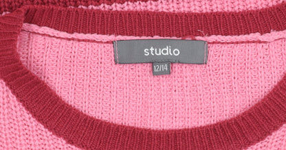 Womens UK Size 1214 Studio Pink Pullover Jumper