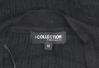 Womens UK Size 12 Debenhams Black Cardigan Jumper