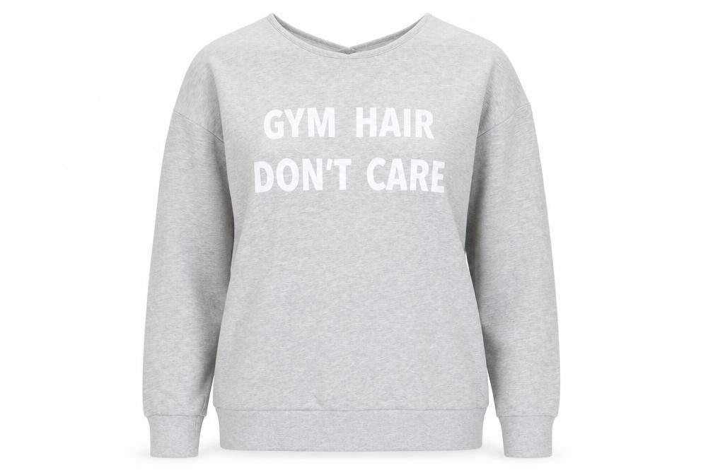 Michelle Keegan Women’s Grey Size 10 Pullover Sweatshirt Gym Quote