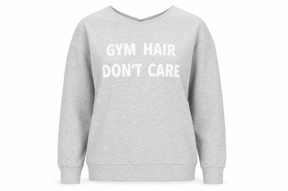 Michelle Keegan Women’s Grey Size 10 Pullover Sweatshirt Gym Quote