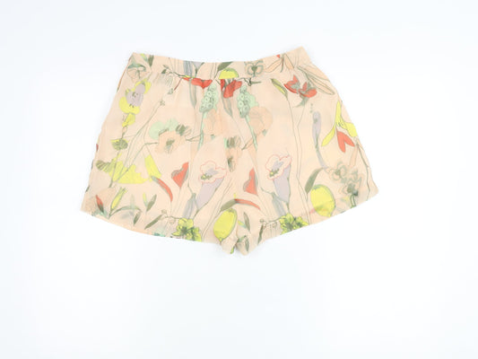 H&M Women’s Multicoloured Floral Culotte Shorts Size 10
