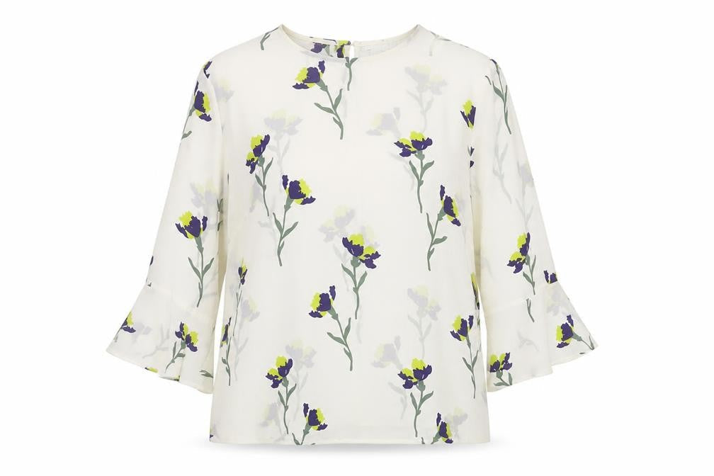 Womens UK Size 12 Warehouse Ivory Tunic Blouse