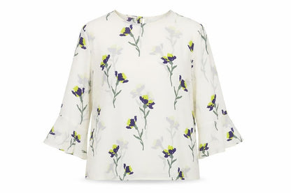 Womens UK Size 12 Warehouse Ivory Tunic Blouse