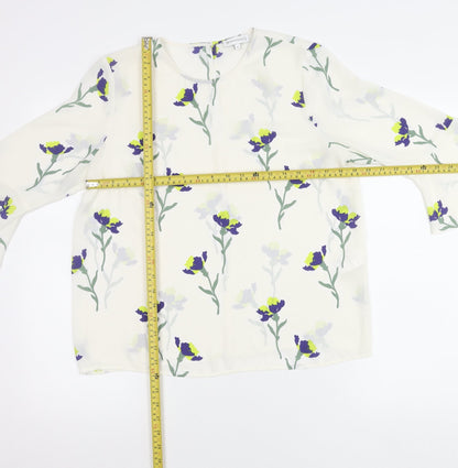 Womens UK Size 12 Warehouse Ivory Tunic Blouse