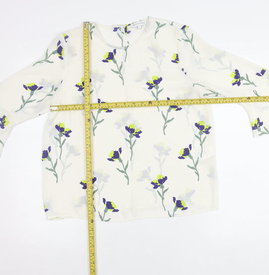 Womens UK Size 12 Warehouse Ivory Tunic Blouse