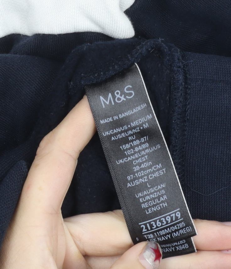 Mens UK Size M Marks and Spencer Multicoloured Pullover Hoodie