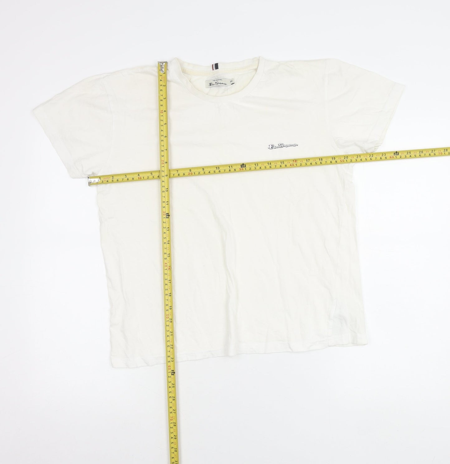 Mens UK Size M Ben Sherman White  T-Shirt