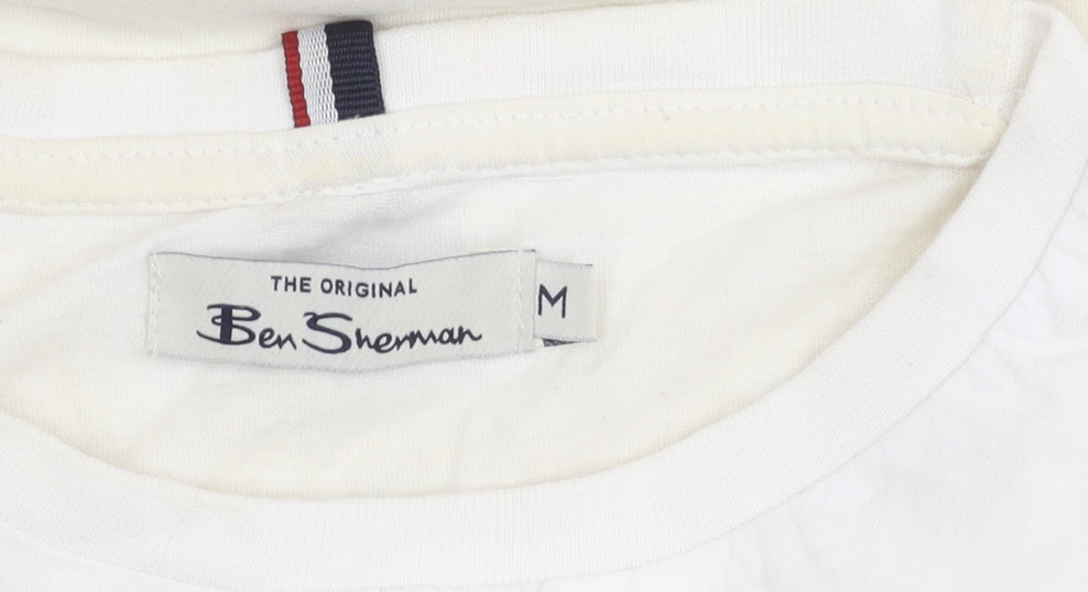 Mens UK Size M Ben Sherman White  T-Shirt