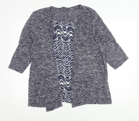 Womens UK Size 20 Bonmarché Blue Cardigan Jumper