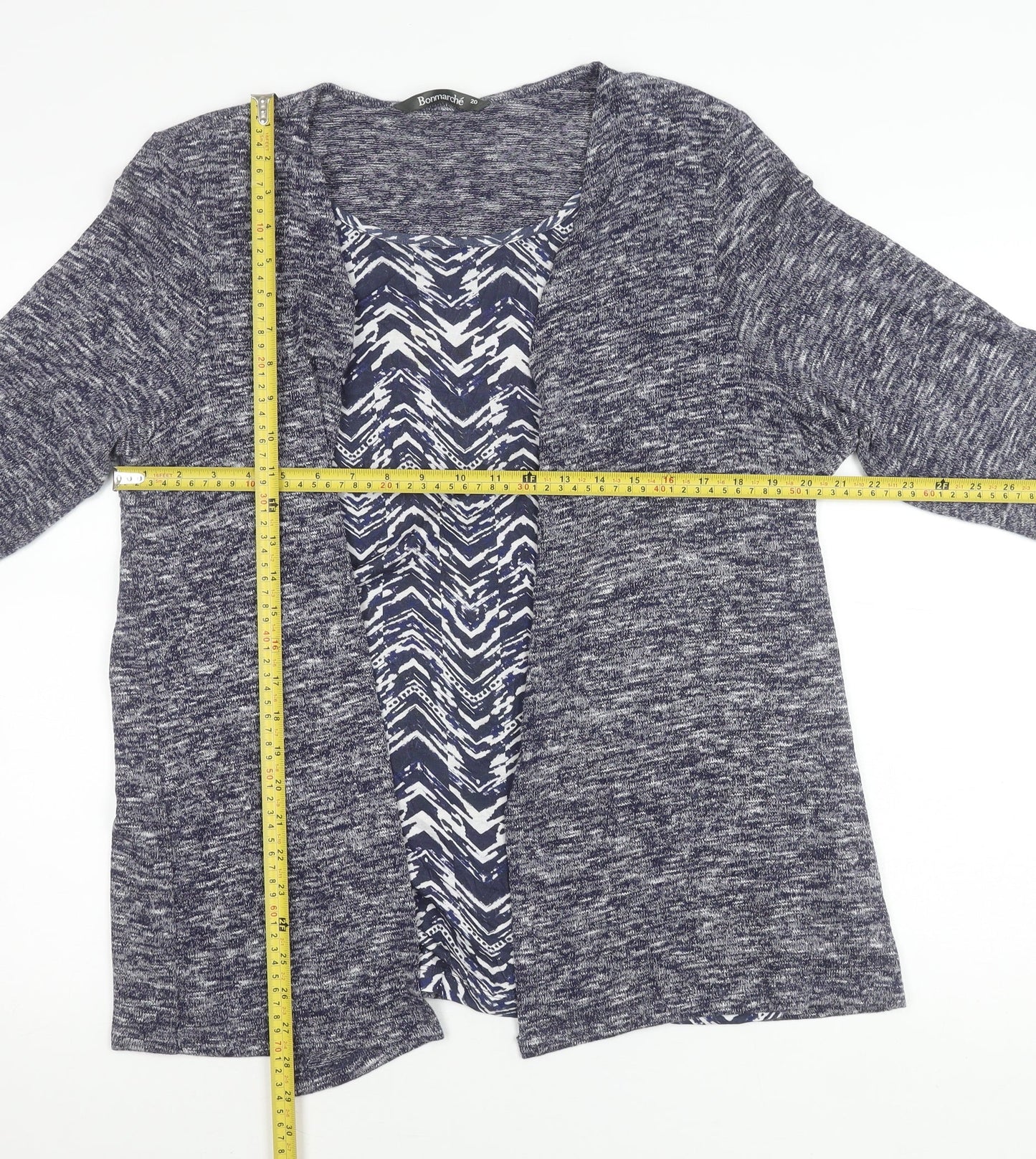 Womens UK Size 20 Bonmarché Blue Cardigan Jumper