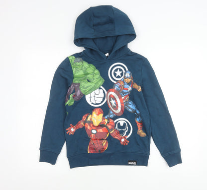 Next Marvel Boys Blue Pullover Hoodie 10 Years Hulk Iron Man Captain America