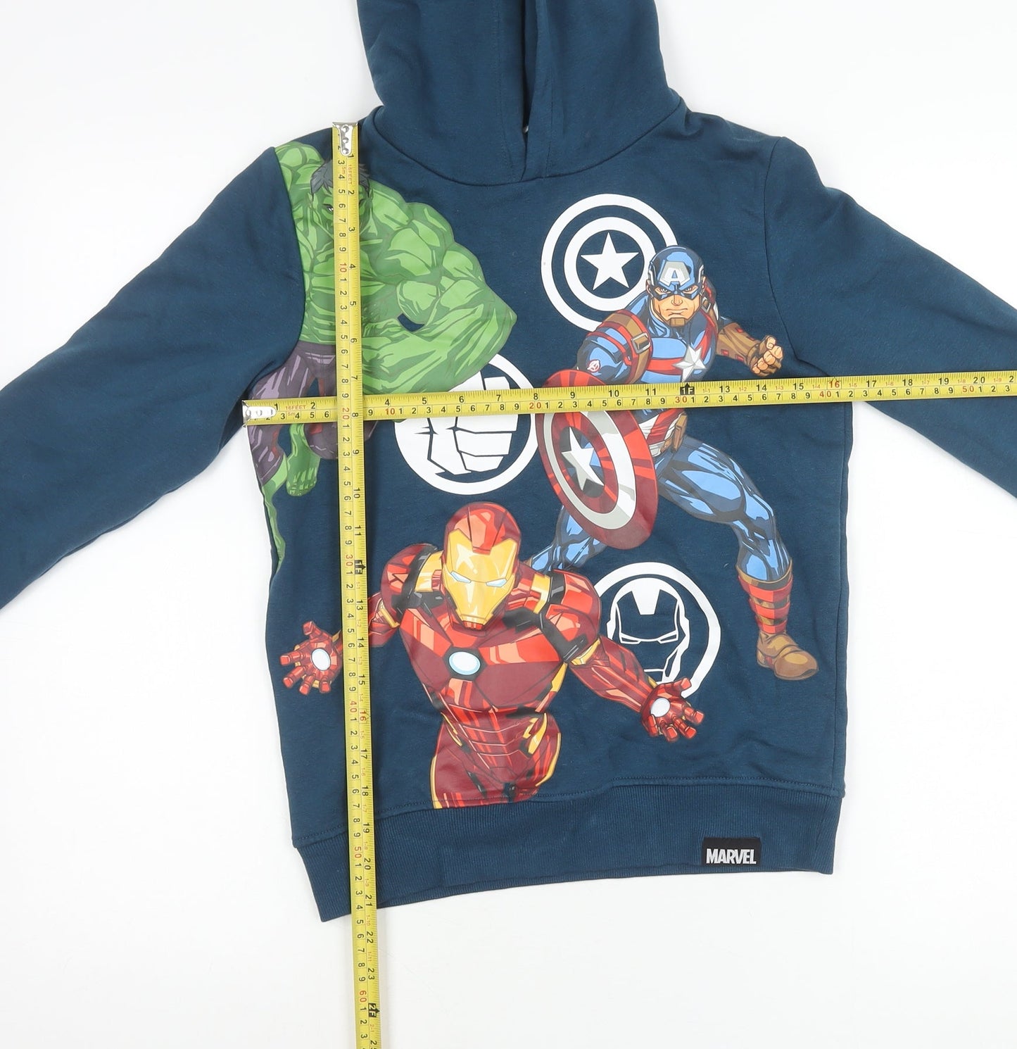 Next Marvel Boys Blue Pullover Hoodie 10 Years Hulk Iron Man Captain America