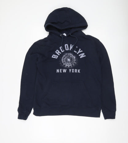 Mens UK Size S Lane Seven Blue Pullover Hoodie