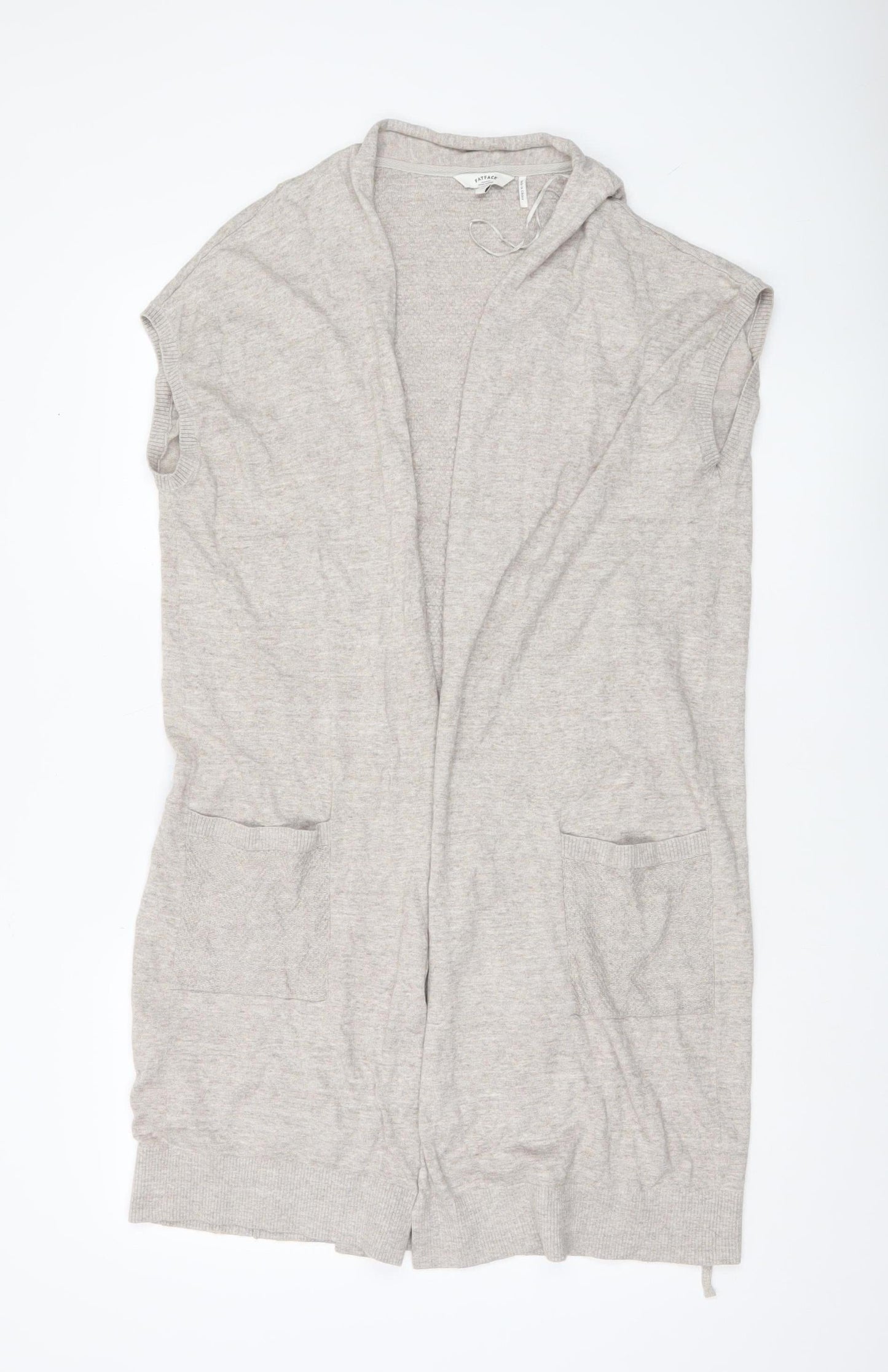 Womens UK Size M FatFace Beige Cardigan Jumper