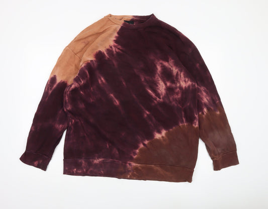 Zara Men’s Multicoloured Tie Dye Cotton Sweatshirt Size M