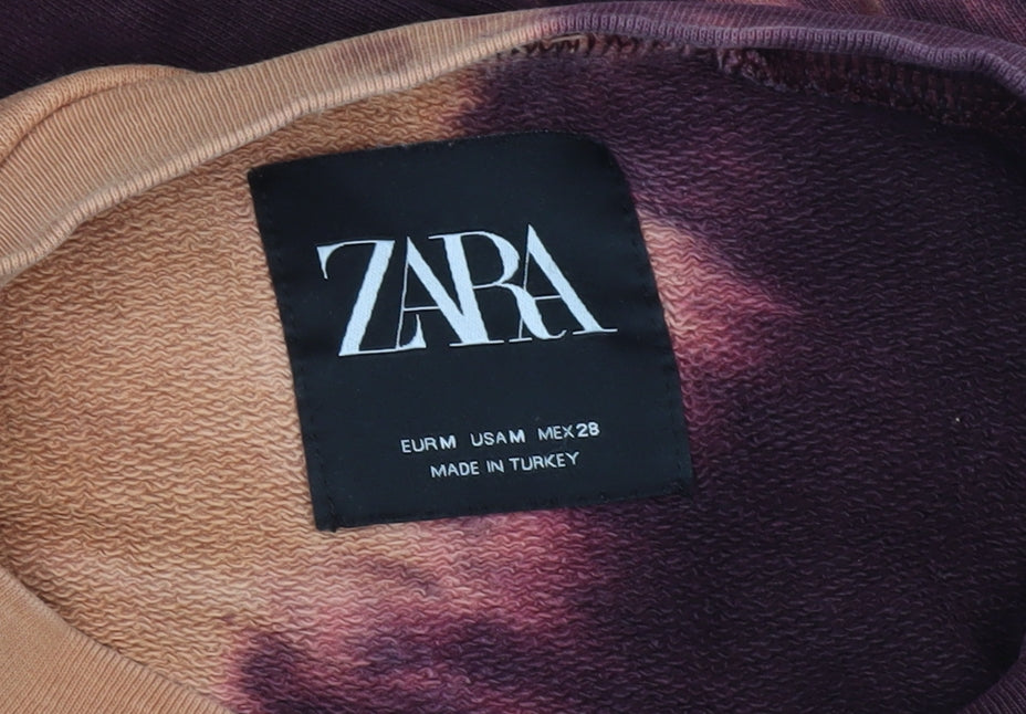 Zara Men’s Multicoloured Tie Dye Cotton Sweatshirt Size M