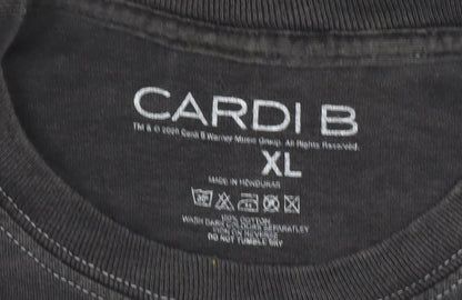 Cardi B Men’s Black XL Graphic Long Sleeve Cotton T-Shirt