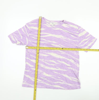 Marks and Spencer Womens Purple Animal Print T-Shirt Size 10