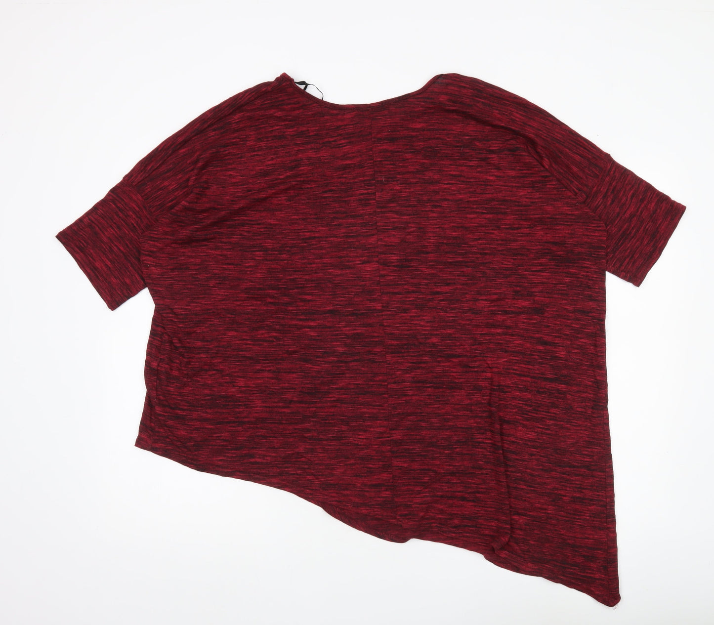 Womens UK Size 20 Yours Red Basic T-Shirt