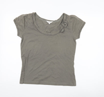 Womens UK Size 14 Lakeland Grey Basic T-Shirt