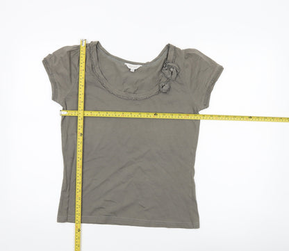 Womens UK Size 14 Lakeland Grey Basic T-Shirt