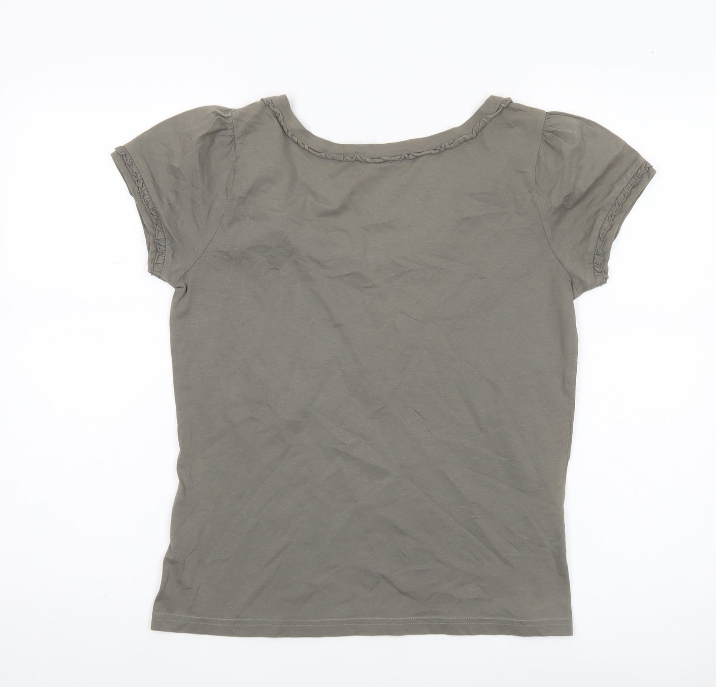Womens UK Size 14 Lakeland Grey Basic T-Shirt