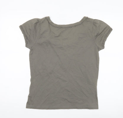 Womens UK Size 14 Lakeland Grey Basic T-Shirt