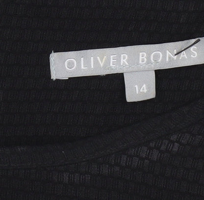 Oliver Bonas Women's Black Size 14 Sleeveless Shift Dress