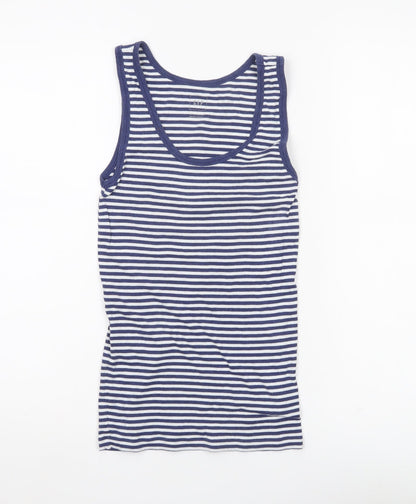 GAP Womens Blue White Striped Tank Top Size S Cotton Modal