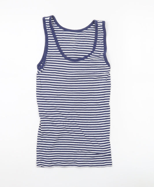 GAP Womens Blue White Striped Tank Top Size S Cotton Modal