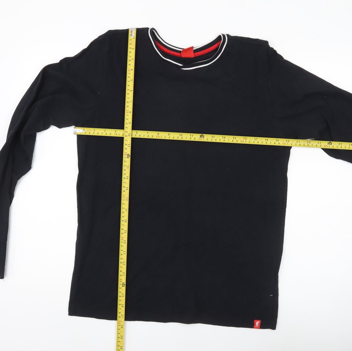 LFC Men’s Black Long Sleeve Cotton Crew Neck Casual Top M