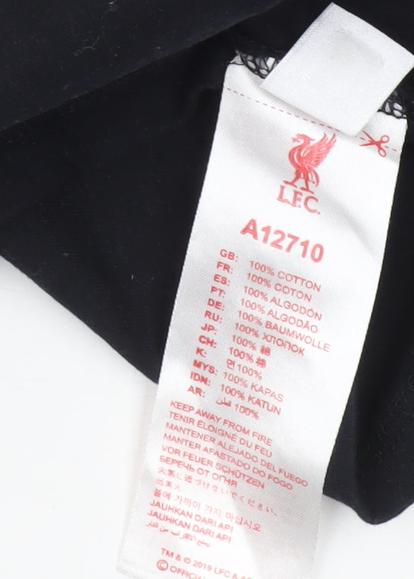 LFC Men’s Black Long Sleeve Cotton Crew Neck Casual Top M