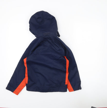 Hi Gear Boys Blue Orange Rain Coat Jacket Hooded 5-6 Years Waterproof