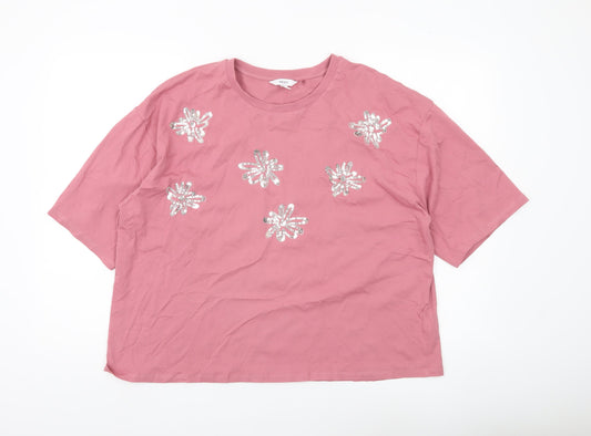 Womens UK Size XL NEXT Pink Basic T-Shirt