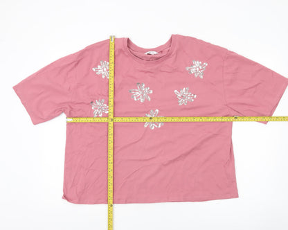 Womens UK Size XL NEXT Pink Basic T-Shirt