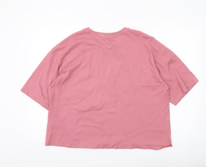 Womens UK Size XL NEXT Pink Basic T-Shirt