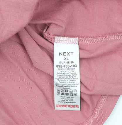 Womens UK Size XL NEXT Pink Basic T-Shirt