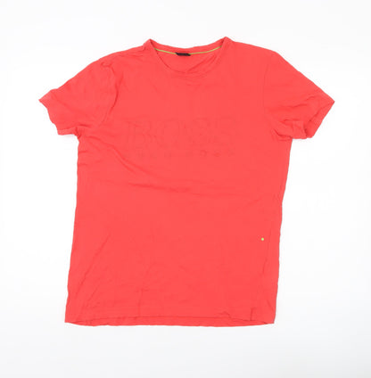 Mens UK Size S HUGO BOSS Red  T-Shirt
