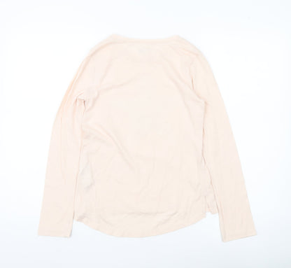 Gap Kids Girls Beige Sequin Star Long Sleeve T-Shirt UK 12 Years XL