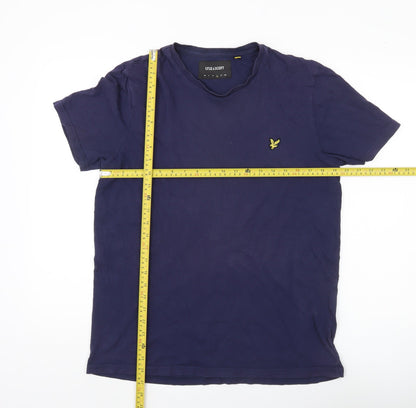 Lyle & Scott Men’s Blue Cotton Crew Neck Logo T-Shirt Size L