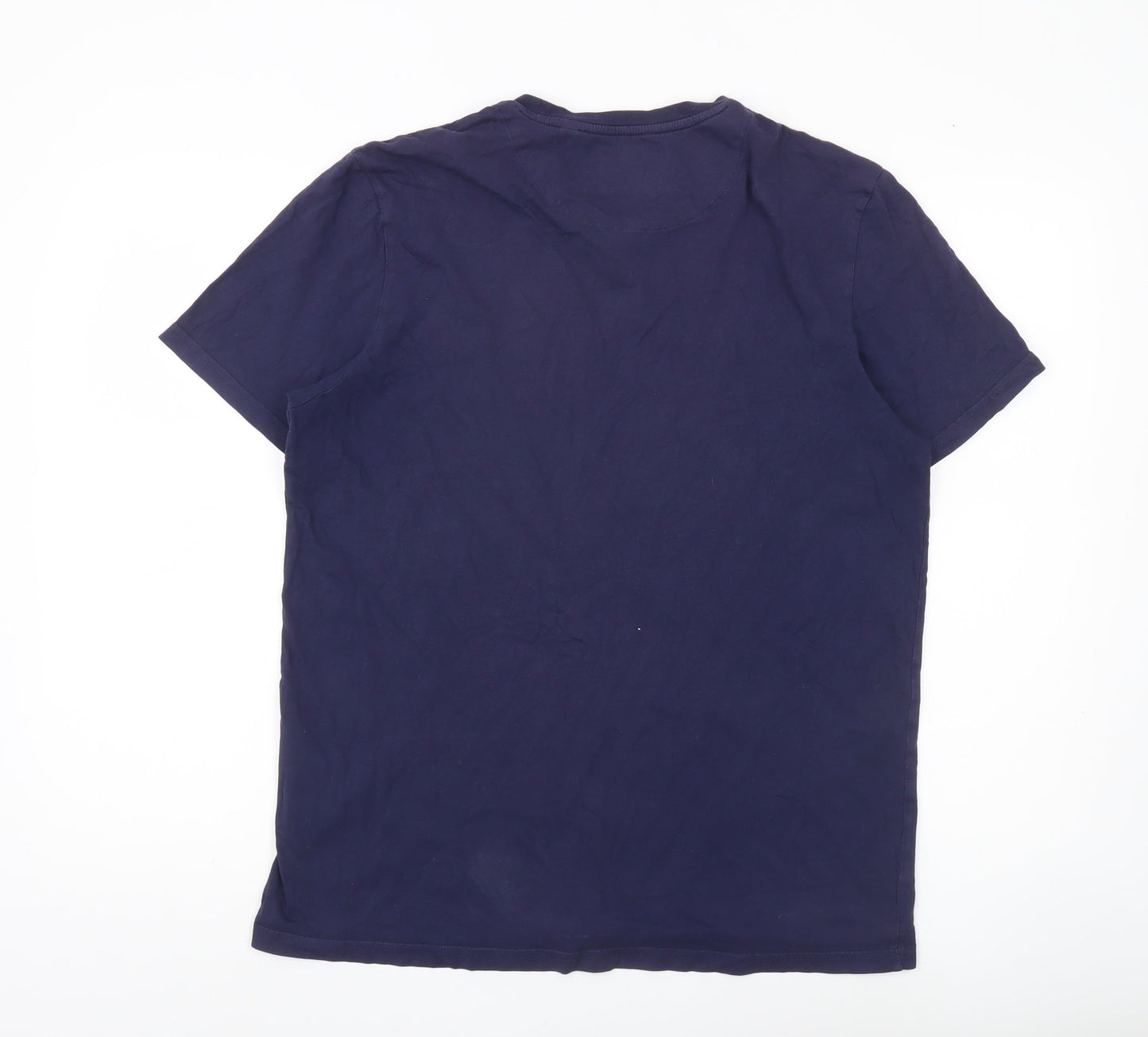 Lyle & Scott Men’s Blue Cotton Crew Neck Logo T-Shirt Size L