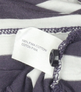 GAP Women’s Striped Tank Top M Grey White Cotton Casual