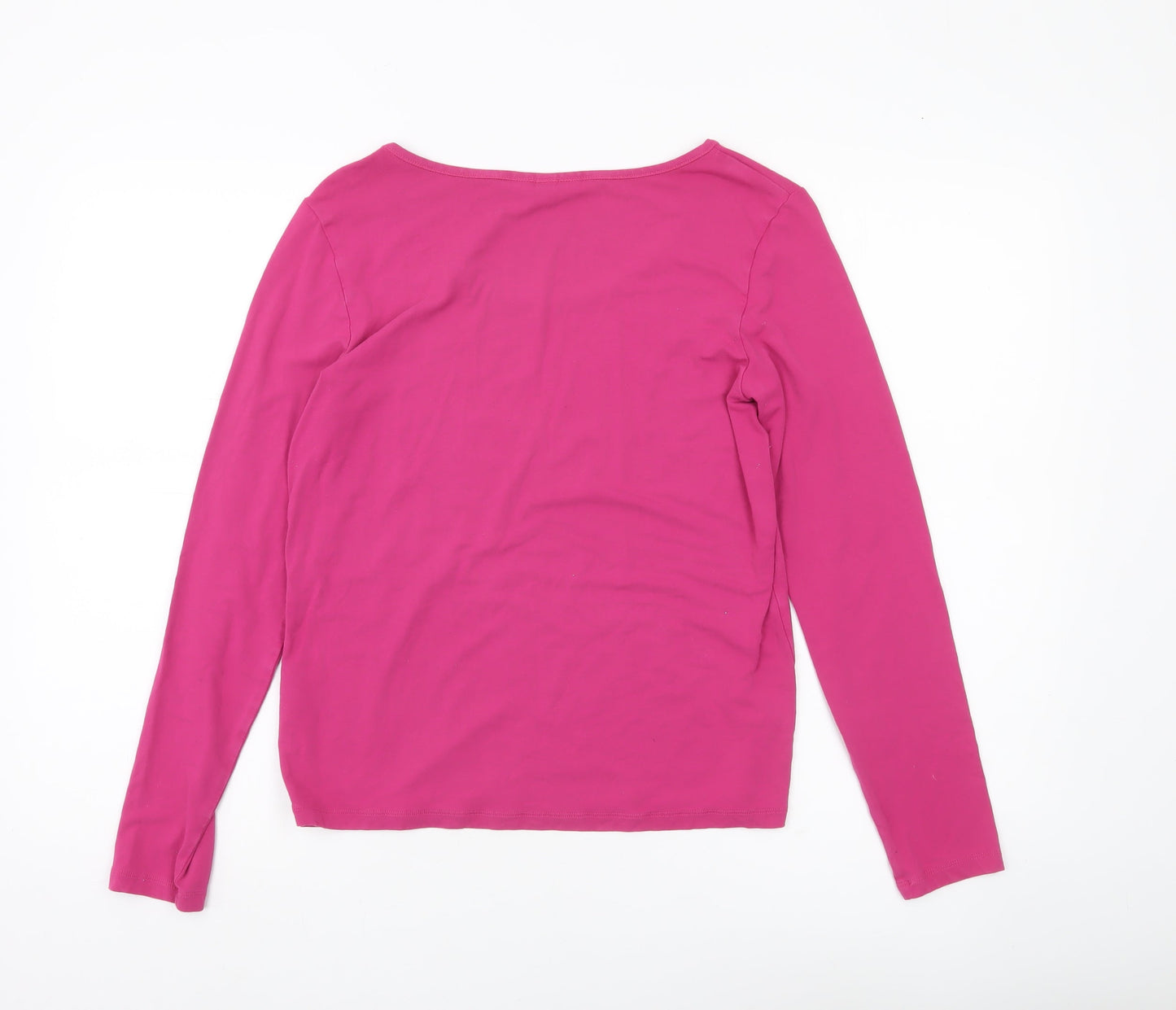 Womens UK Size 6 Lands' End Pink Basic T-Shirt